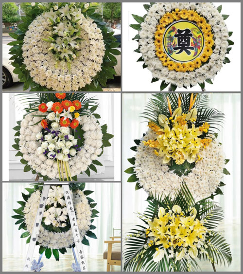 安徽安庆市大观区山口乡百子山村花圈速递